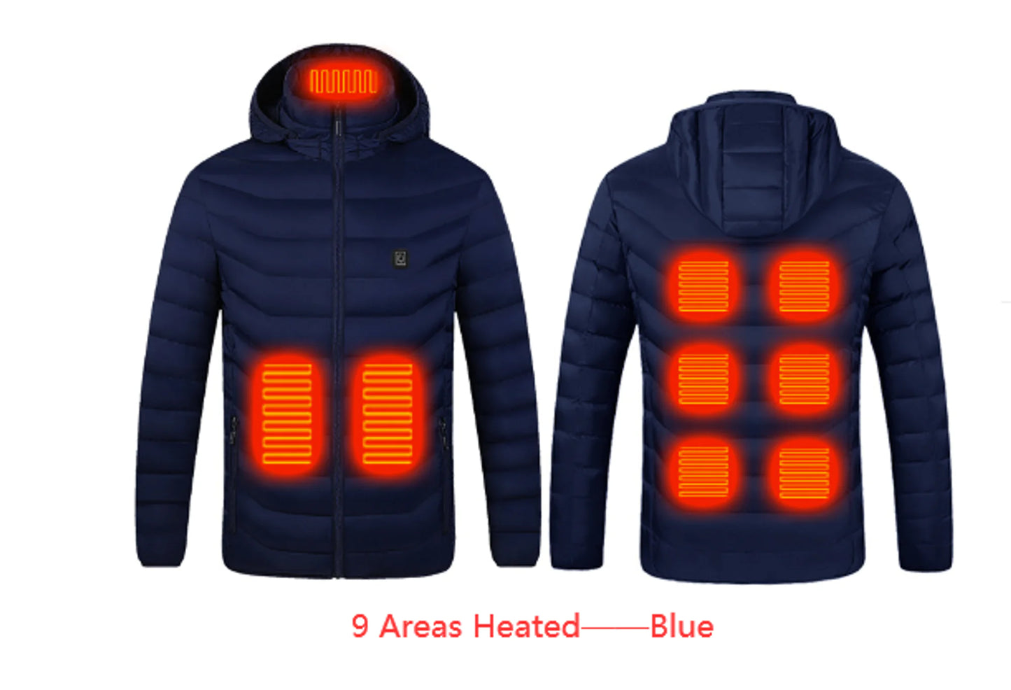 Men Heated Jacket 3 Temperature  USB Rechargeable