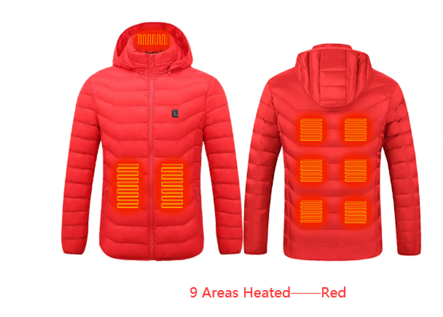 Men Heated Jacket 3 Temperature  USB Rechargeable